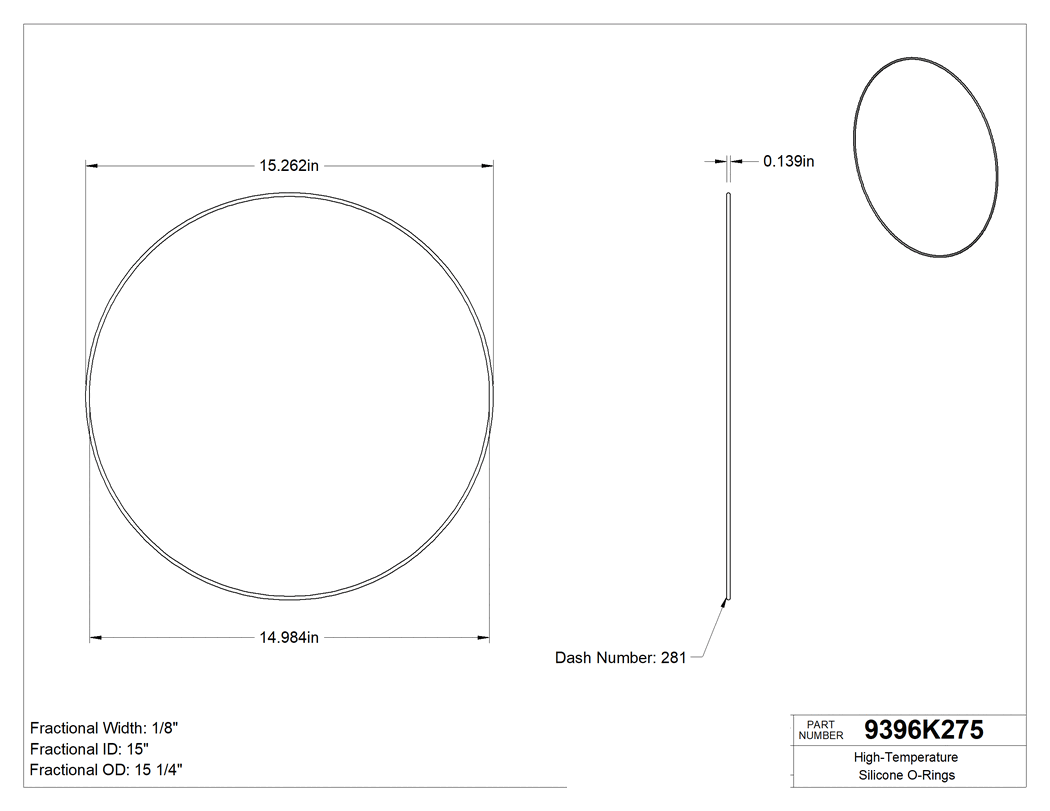 Technical drawing - 9396K275